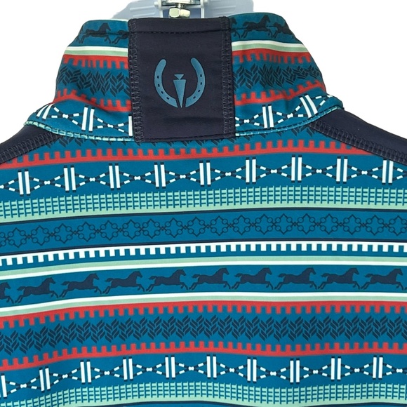 Kerrits youth unisex Fair Isle fleece Tech Top 1/4 zip pullover youth XL - Picture 7 of 9